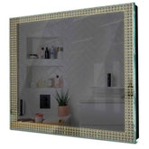 Specchio LED Quadrato | Controllo tramite interruttore a muro | Luce bianca calda - Reyze Serie Official Modello 2